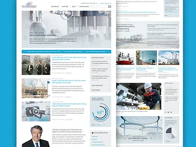 Internal employee magazine blog economy grid journal minimal website