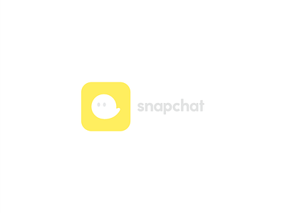 Snapchat branding concept cute design fun ghost icon illustrator logo rebrand snapchat