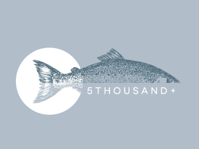 5000 brand feed fish logo