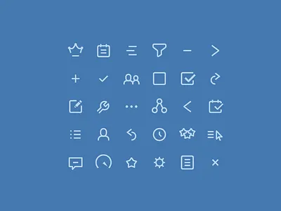 Icons Set icon outline toptal vector waldek