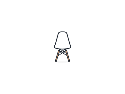 Eames chair chair eames icon illustration