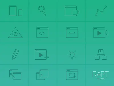 Rapt Media Icons animation design html5 icons interactive play video web website