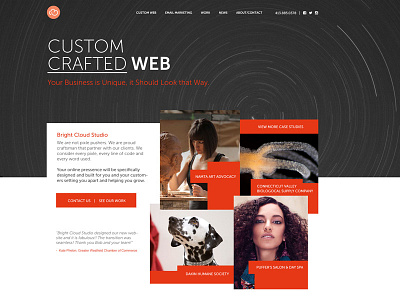 New Bright Cloud Studio Site (In Progress) website design