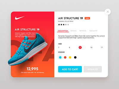 Daily UI #4 - Nike design flat futuristic material metro modern nike sketch store ui ultra website