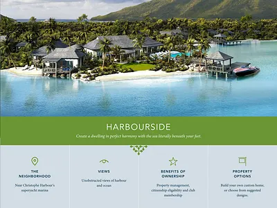 Harbourside flat icons illustration luxury noun project real estate rendering responsive