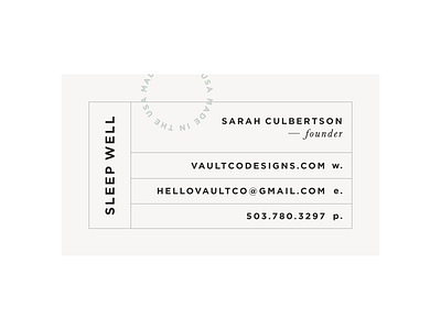 Vault Co | Business Card Concept business cards grid typography vintage