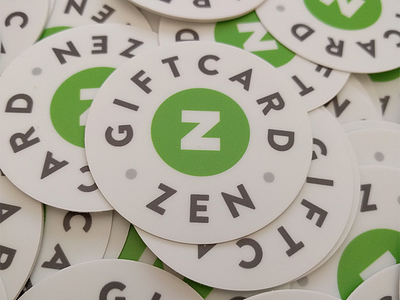 Stickers! giftcard zen sticker