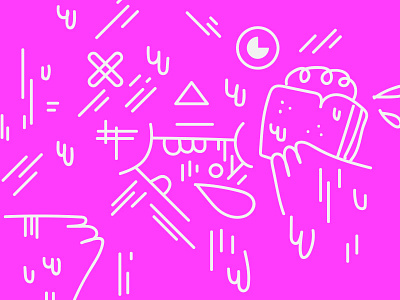 Gross Lunch doodle gross illustration lunch magenta pink vector