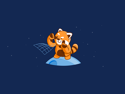 Yuyu Advanced Tool Pose advance cute grid mascot red panda setting tool umake yuyu