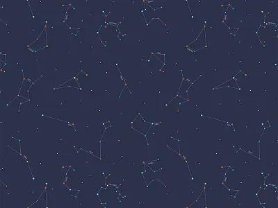 Zodiac Constellation Pattern astrology astronomy constellation design graphic design illustration illustrator outer space pattern pattern space race vector zodiac