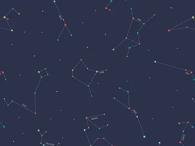 Zodiac Constellation Pattern - Detail astrology astronomy constellation design graphic design illustration illustrator outer space pattern pattern space race vector zodiac
