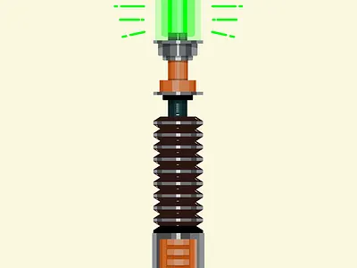 Luke's lightsaber illustration lightsaber luke movies pop culture sci fi simple star wars vector