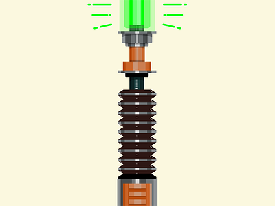 Luke's lightsaber illustration lightsaber luke movies pop culture sci fi simple star wars vector