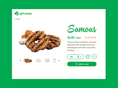 DailyUI 012 - E-Commerce Shop 012 dailyui design ecommerce ecommerce shop girl scout cookies girl scouts ui