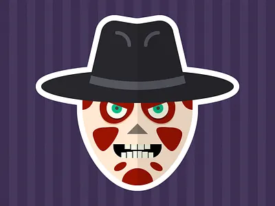 Halloween - A Nightmare on Elm Street - Freddy Krueger a nightmare on elm street cute flat freddy krueger halloween icon illustration scary vector webpt