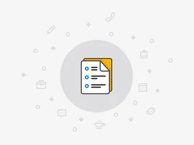 List Illustration design empty graphic icons illustration ios list