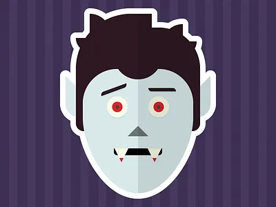 Halloween - Fright Night - Vampire cute flat fright night halloween icon illustration jay leno scary twilight vampire vector webpt
