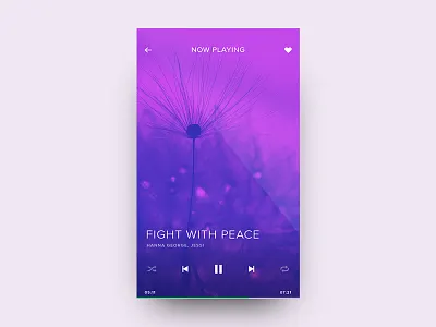 Minimal Music Player android app clean colorful concept ios iphone minimal music play player presentation