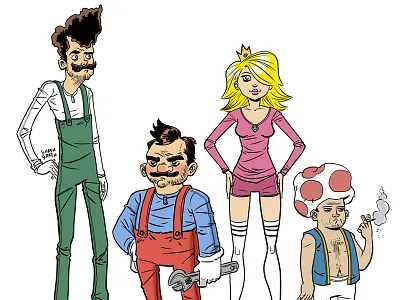 Mario Bros lugi mario bros nintendo princess toad