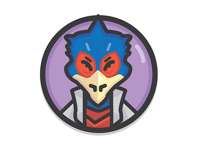 Falco Lombardi 90s falcon illustration nintendo pilot snes space star fox