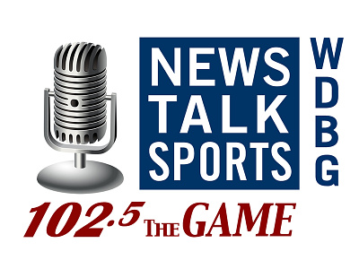 WDBG 102.5 News Talk Sports Logo design radio station