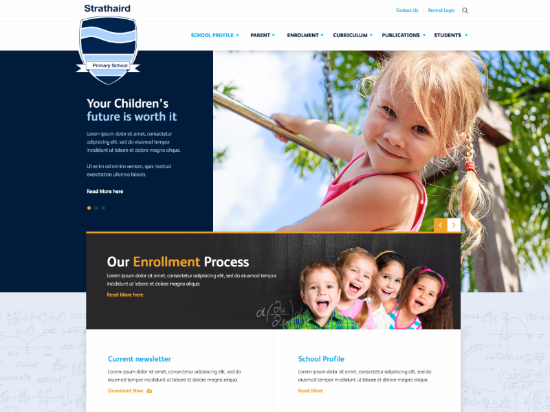 Primary School Design primary school design ui web design