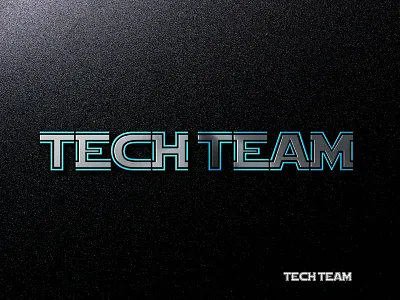 Tech Team brand edges effect logo logotype metal sharp solutions team teamwork tech technology