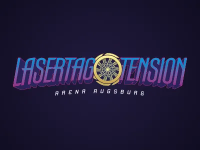 Lasertag Logo augsburg blue funsports laser lasertag logo logodesign purple space sports tension yellow