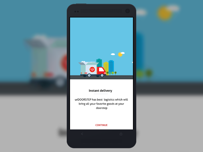 Urdoorstep onboarding screen for instant delivery minimal mobile app onboarding ui ux