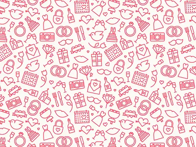 Wedding Pattern icon outline pattern wedding
