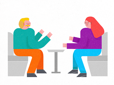 talking cafe couple doodle drawing illustration sketch vector