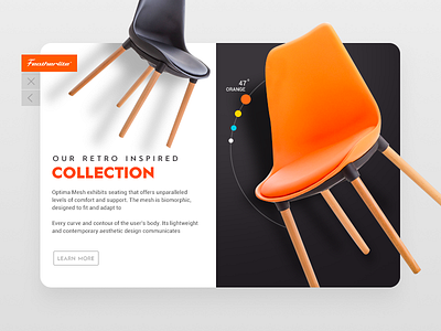 Daily UI #5 - The Levitating Chair design flat futuristic levitating material metro modern sketch store ui ultra website