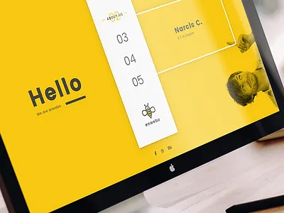 Home Page enwebo home page landing minimal psd ui user interface ux web web design website yellow