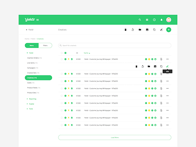 Listing Refresh advertiser enterprise green icons index listing listview material design platform refresh toggle web app