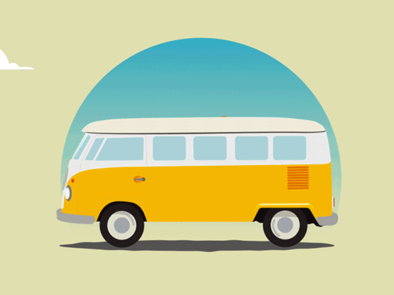 hippie ride aftereffects illustrator