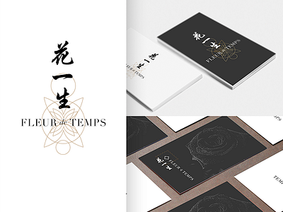 Fleur de Temps branding crystal flower minimal shop thin