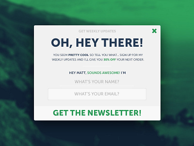 Daily UI 016 - Pop Up/Overlay dailyui form newsletter overlay popup ui