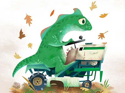 A few cuts left illustration lizard oliver 75 lawn tractor tractors