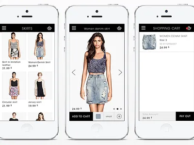 Kinfair Shop01 app design fashion minimalist mobile ui ux