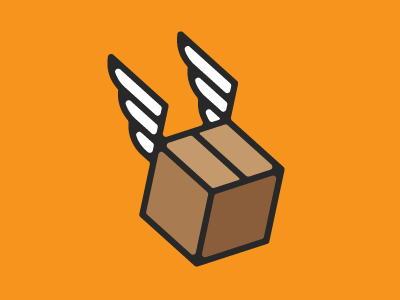 Cross Country Logistics box branding cross country delivery geometric logistics mono package service track and field wings wip