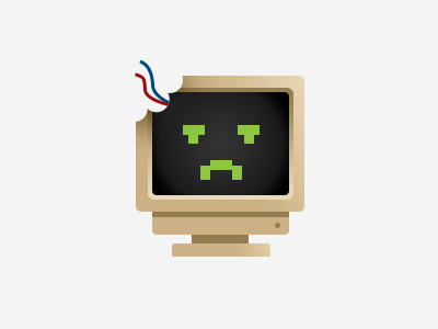 Error404 BOT 404 error computer design goofy illustration old school pixel robot vector wires