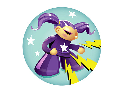 Mizz Wiz button girl vector wizard