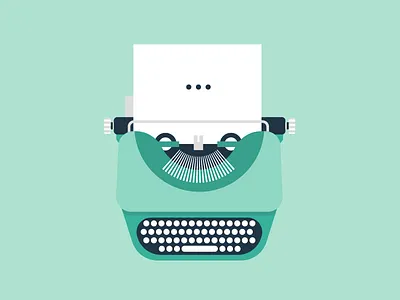 Tap tap tap... design flat graphics icon simple typewriter