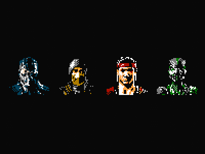 MK X on NES liu kang mk mk 10 mk x mortal kombat nintendo pixel reptile scorpion sub zero