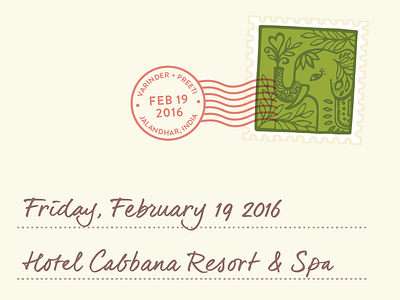 Wedding Invite - Postage india postage postcard stamp wedding