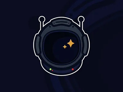 Frontier logo astronaut brand cosmonaut design humor logotype podcast scifi simple space stars