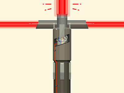 Kylo Ren's lightsaber illustration kylo ren lightsaber movies pop culture sci fi simple star wars vector