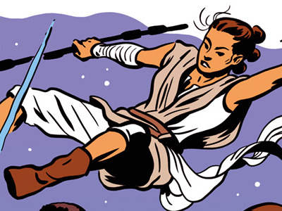 Star Wars Rey drawing force awakens illustration rey star wars