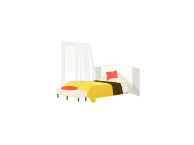 Curtain of gif bed curtain gif illustration window