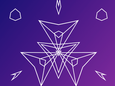 Geostar design geometric line art logo